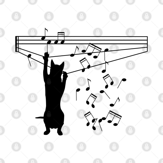 cat lover musical  note gifts by Bianka