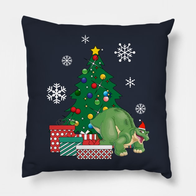 Spike Around The Christmas Tree Land Before Time Pillow by Nova5