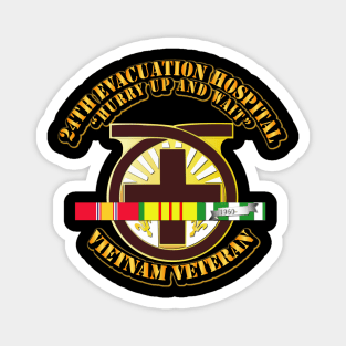 24th Evacuation Hospital w SVC Ribbon Magnet