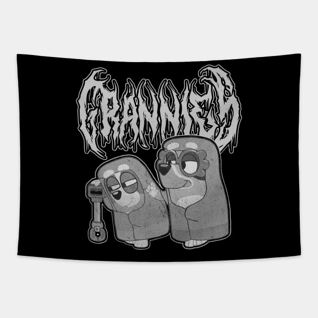 Grannies metal grey Tapestry by gaskengambare