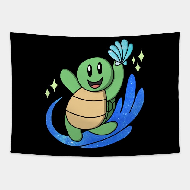 Cute Turtle's Seashell Tapestry by pako-valor