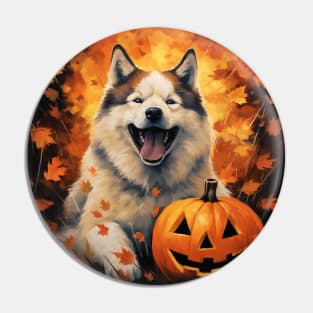 Akita Halloween Pin