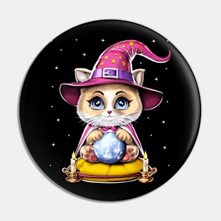 Cat Fortune Teller Pin