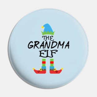 The Grandma Elf Matching Family Group Christmas Party SANTA Pin