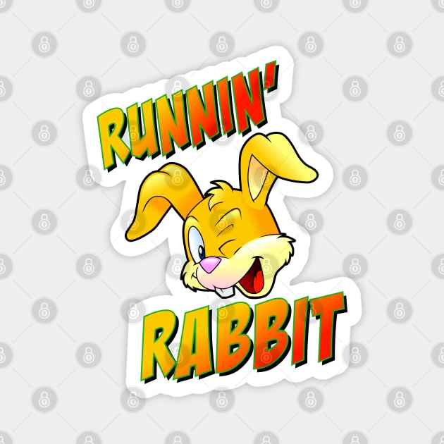 Runnin' Rabbit Doorslammer Gasser or Funny Car Drag Racing Motif Magnet by MultistorieDog
