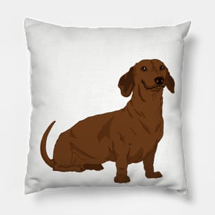 Red Dachshund Pillow