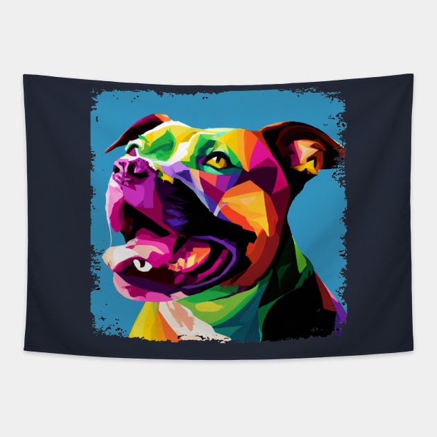 Staffordshire Bull Terrier Pop Art - Dog Lover Gifts Tapestry by PawPopArt