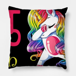 I Turned 15 in quarantine Cute Unicorn Dabbing Pillow