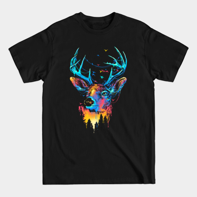 Colorful Deer - Deer - T-Shirt