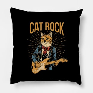 Cat rock Music Pillow