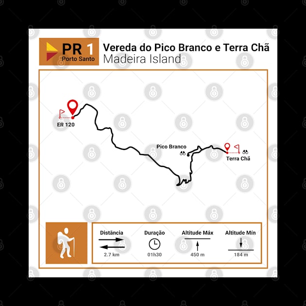 Madeira Island PS PR1 VEREDA DO PICO BRANCO E TERRA CHÃ trail map by Donaby