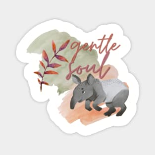 Gentle Soul Watercolour Tapir Magnet