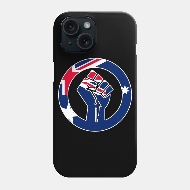 Black Lives Matter Fist Circled Flag Australia Phone Case by aaallsmiles