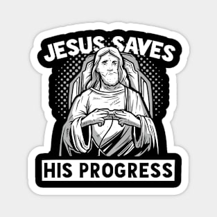 Gamer Jesus Saves Magnet