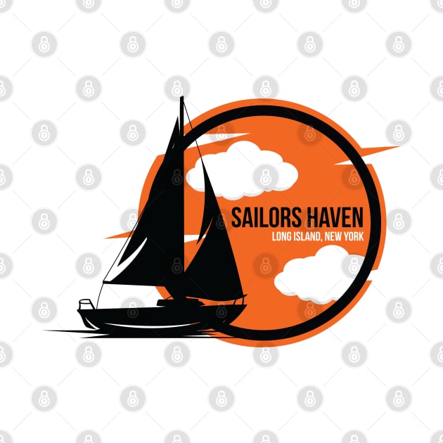 Sailors Haven, Long Island, New York, Pop-Out Badge by RachelLaBianca