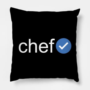 Verified Chef (White Text) Pillow