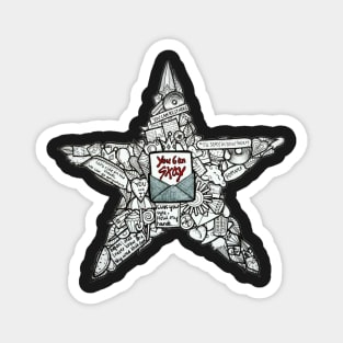 You Can Stay Star Doodle Magnet