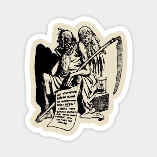 Funny grim reaper, angel, death, vintage, retro Magnet