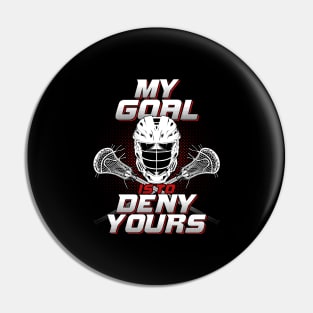 Lacrosse Goalie Goaltender Player Gift Pin