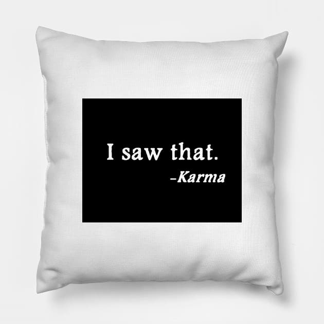 KARMA yoga lovers Meditate Tee Karma bitch Boomerang Pillow by Dmitry_Buldakov