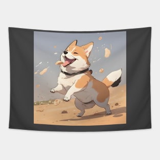 Cute Shiba Puppy - Adorable Furry Friend for Your Home Decor Tapestry