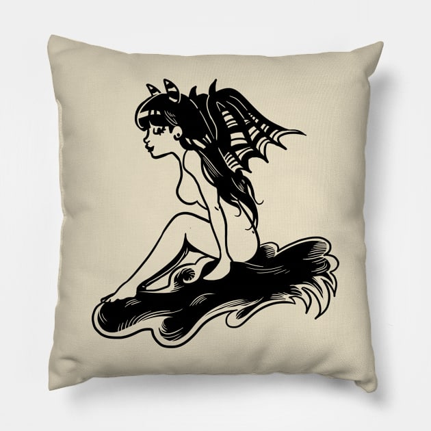 Succubus Tattoo girl Pillow by KO-of-the-self