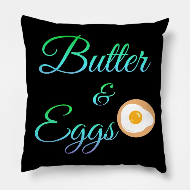 Butter and Eggs Pillow by Courtney's Creations