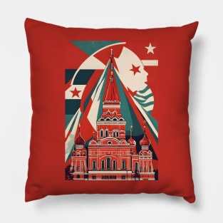 Soviet union Moscow art Pillow