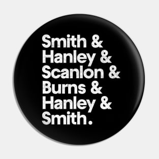 Classic The Fall Line-Up Names List Design Pin