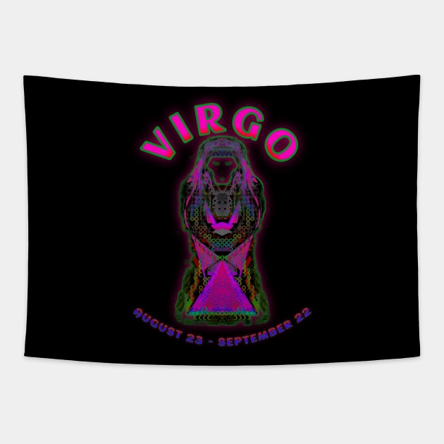 Virgo 3b Black Tapestry by Boogie 72