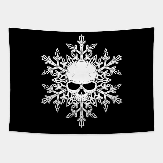 Frozen Skullflake Tapestry by JCoulterArtist
