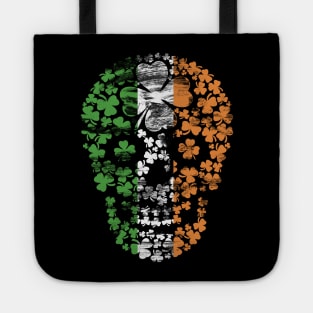 Irish flag shamrock skull saint patrick's day Tote