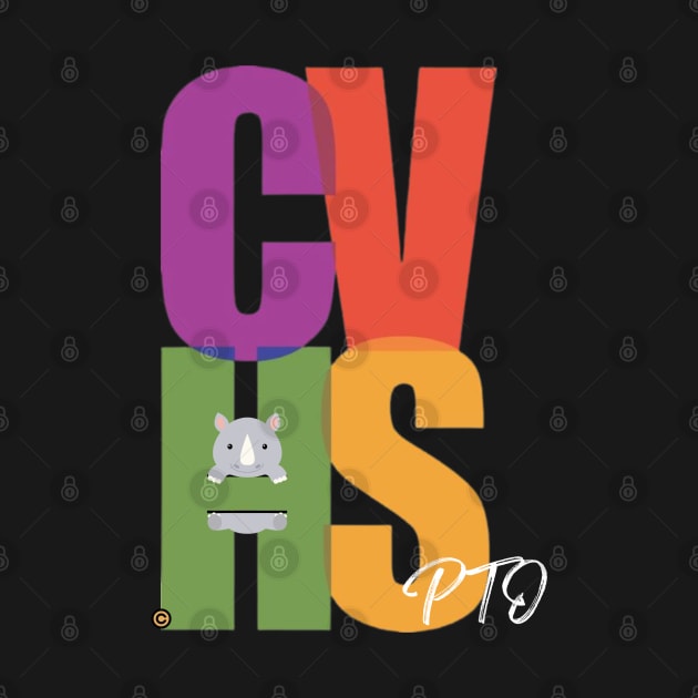 WHITE LETTERING CVHS PTO LOGO by Carnegie Vanguard High School PTO