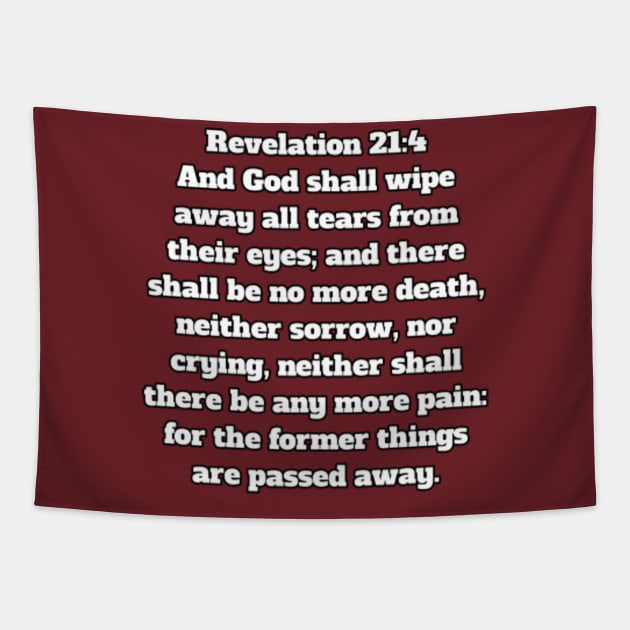 Revelation 21 4 King James Version KJV Bible Verse Typography