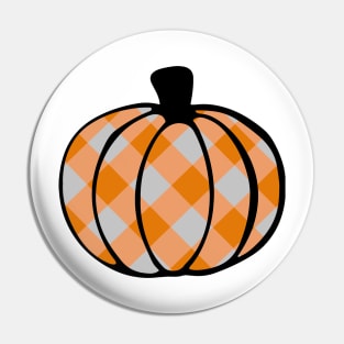 Fall Plaid Pumpkin Pin