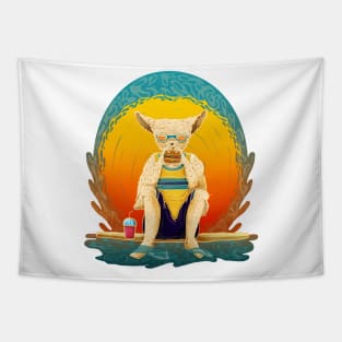 Fox Fennec Surfer Tapestry