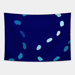 Elegant Blue Journey Abstract Pattern Tapestry