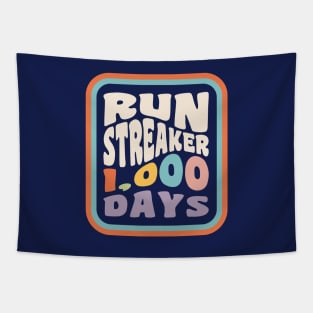 Run Streak Run Streaker 1,000 Days of Running Comma Day Tapestry