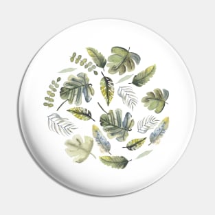 Tropicals - Watercolor greenery Pin