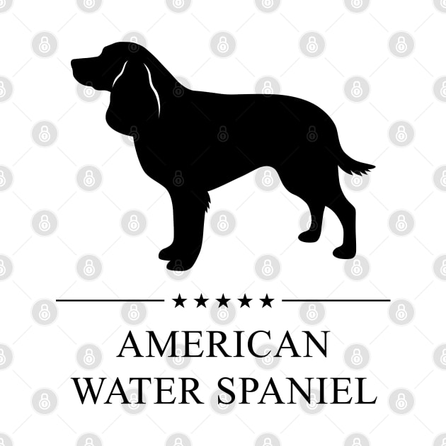 American Water Spaniel Black Silhouette by millersye