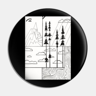 black and white serenity Pin