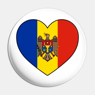 Heart - Moldova Pin