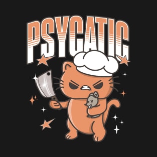 Funny Psychotic Cat T-Shirt