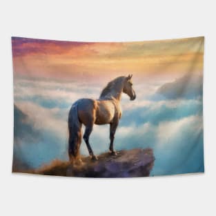 Wild horse finds peace Tapestry