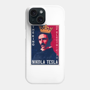 The king of electricity , retro portrait Nikola Tesla Phone Case