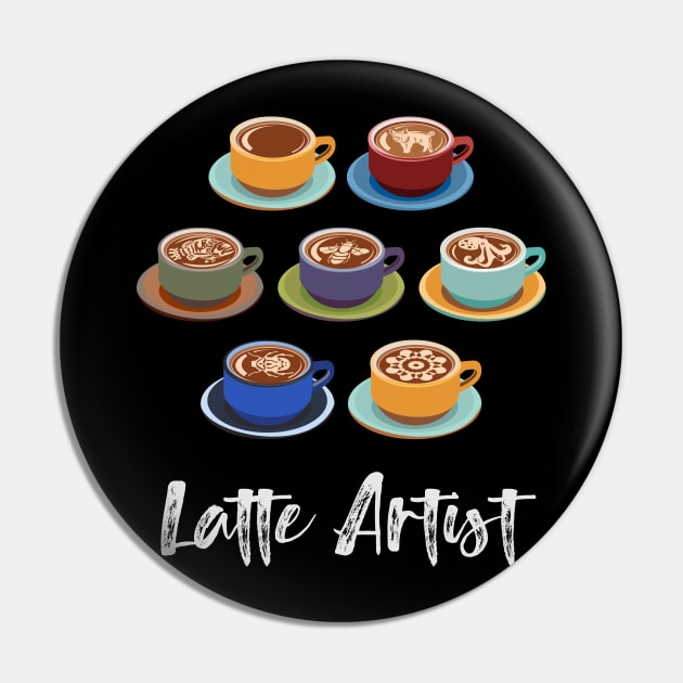 Latte Artist Pin by evisionarts