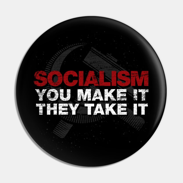 Socialism Antisocialist Pin by ShirtsShirtsndmoreShirts