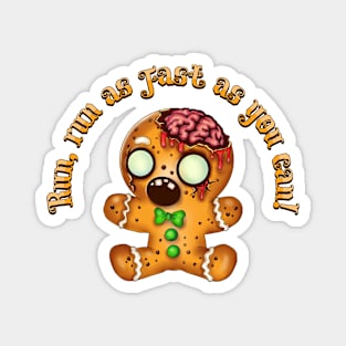 Christmas Gingerbread Man Zombie Magnet