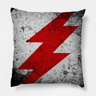 The Black Flash Distressed Grunge Logo Pillow