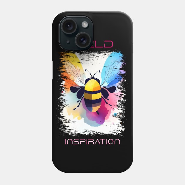 Bee Wild Nature Animal Colors Art Painting Phone Case by Cubebox